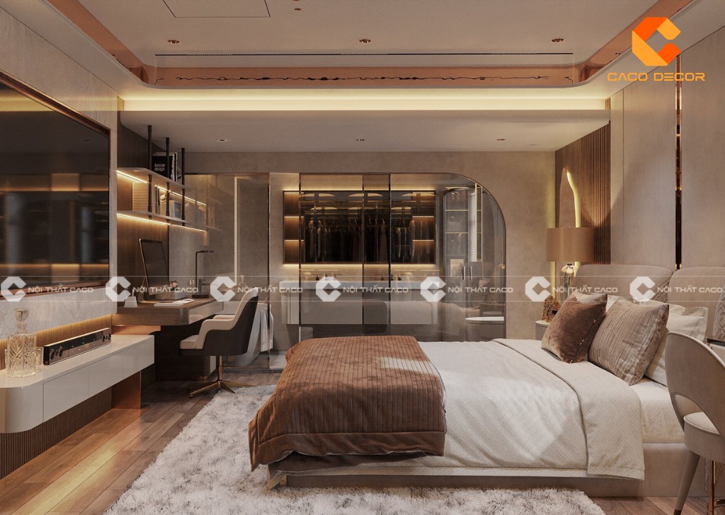 Thiết kế phòng ngủ sang trọng đầy đủ tiện nghi 