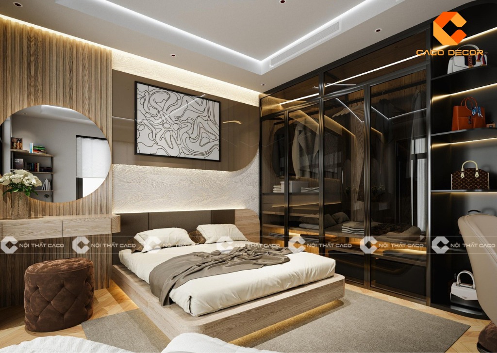 Thiết kế phòng ngủ sang trọng, tạo điểm nhấn ấn tượng