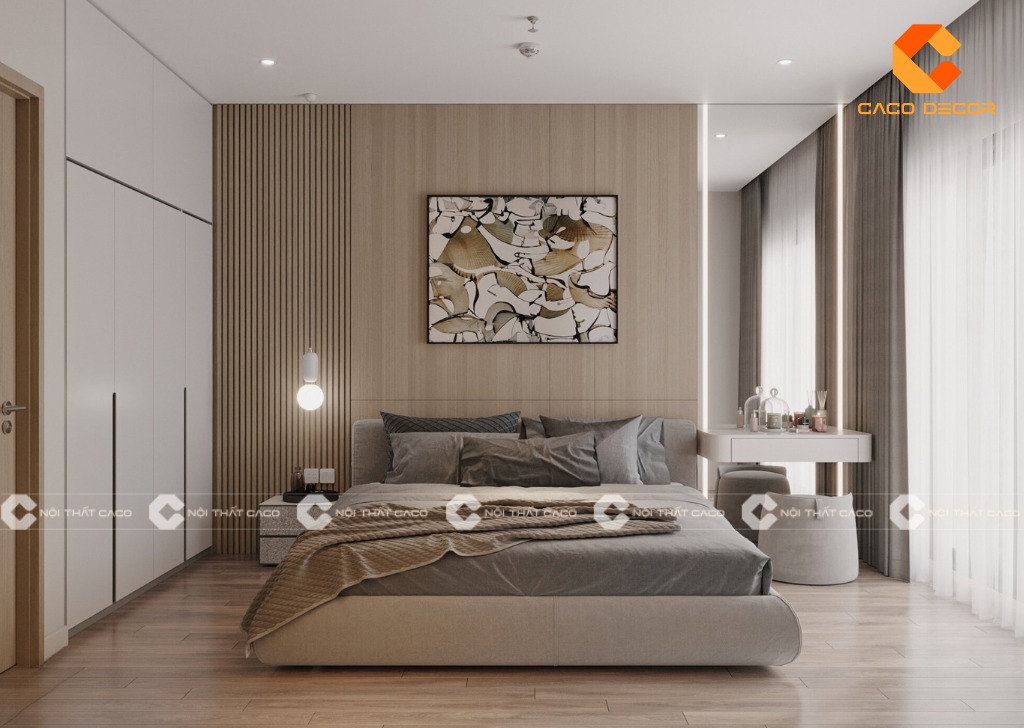 Thiết kế phòng ngủ sang trọng với nội thất tối giản