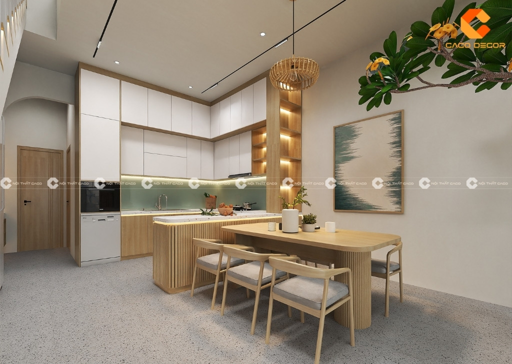 Thiết kế tủ bếp phù hợp với không gian ngôi nhà