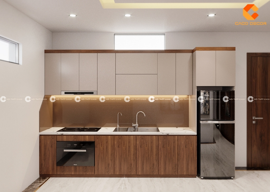 Tủ bếp nhà cấp 4 tiện ích nhỏ