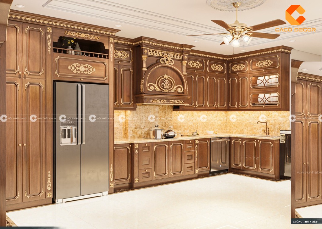 Tủ bếp gỗ Giáng Hương
