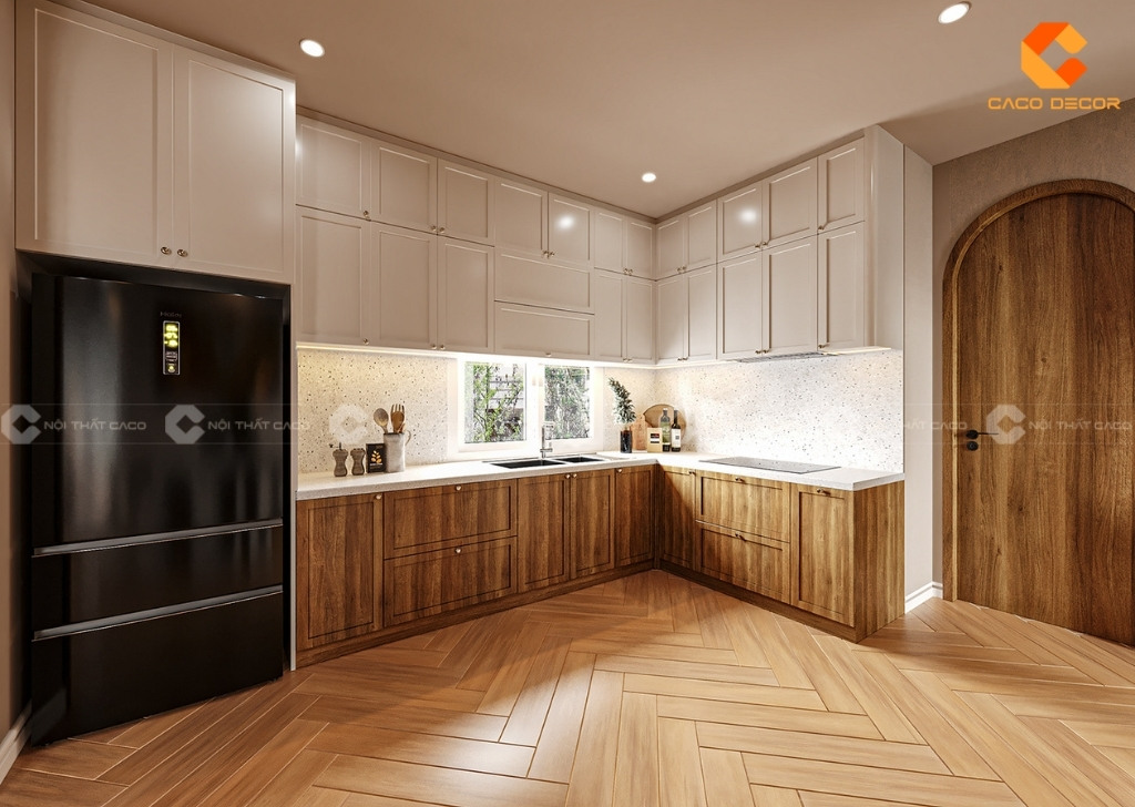 Tủ bếp phong cách Bắc Âu