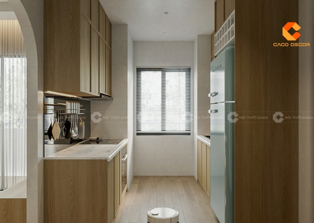 Tủ bếp song song