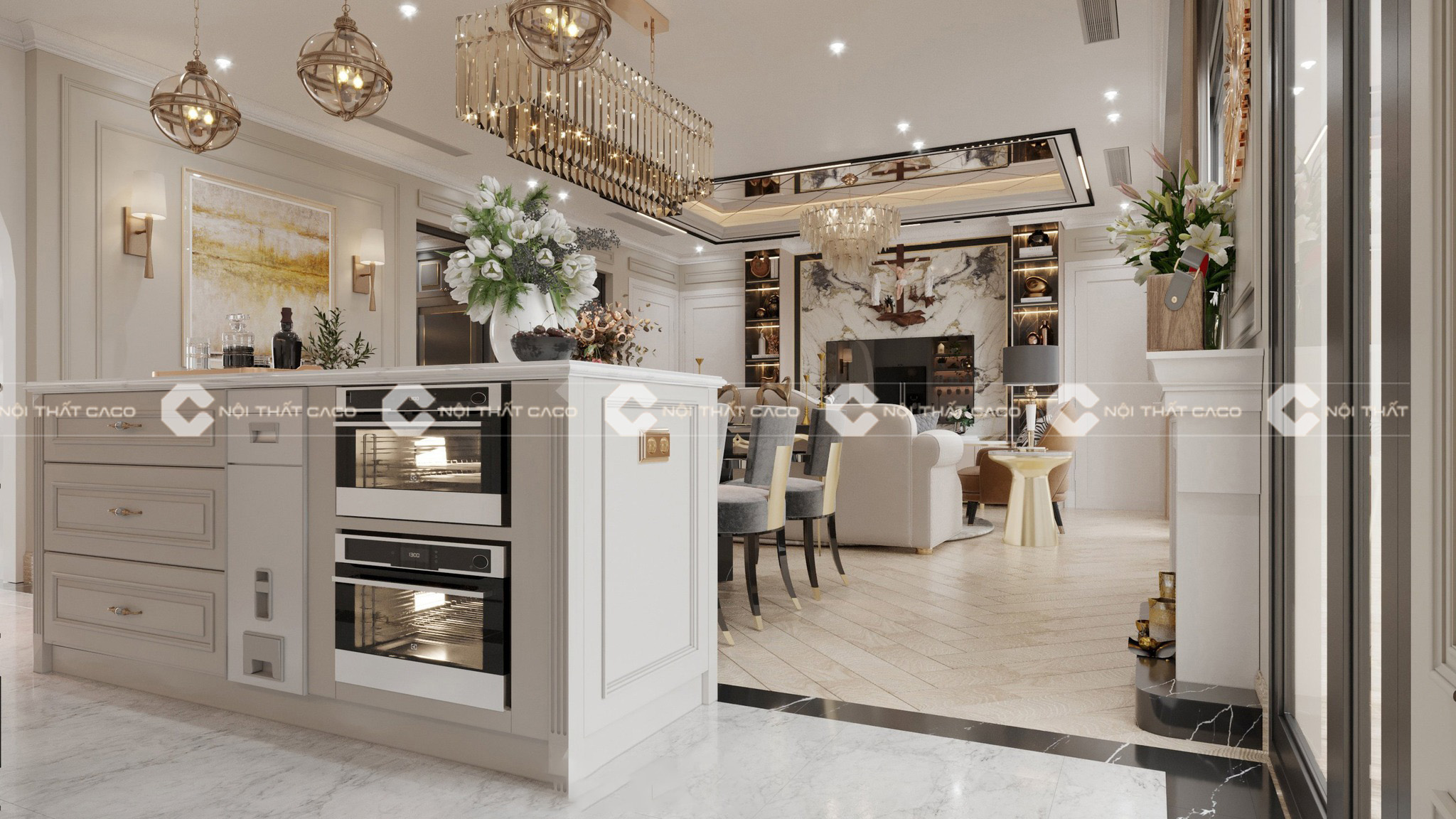 Mẫu thiết kế nội thất nhà bếp đẹp, tiện nghi được yêu thích 
