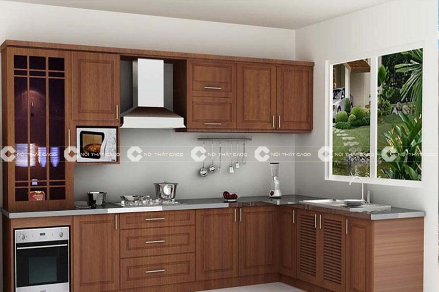 thừa khoảng trống giữ tủ bếp và trần nhà