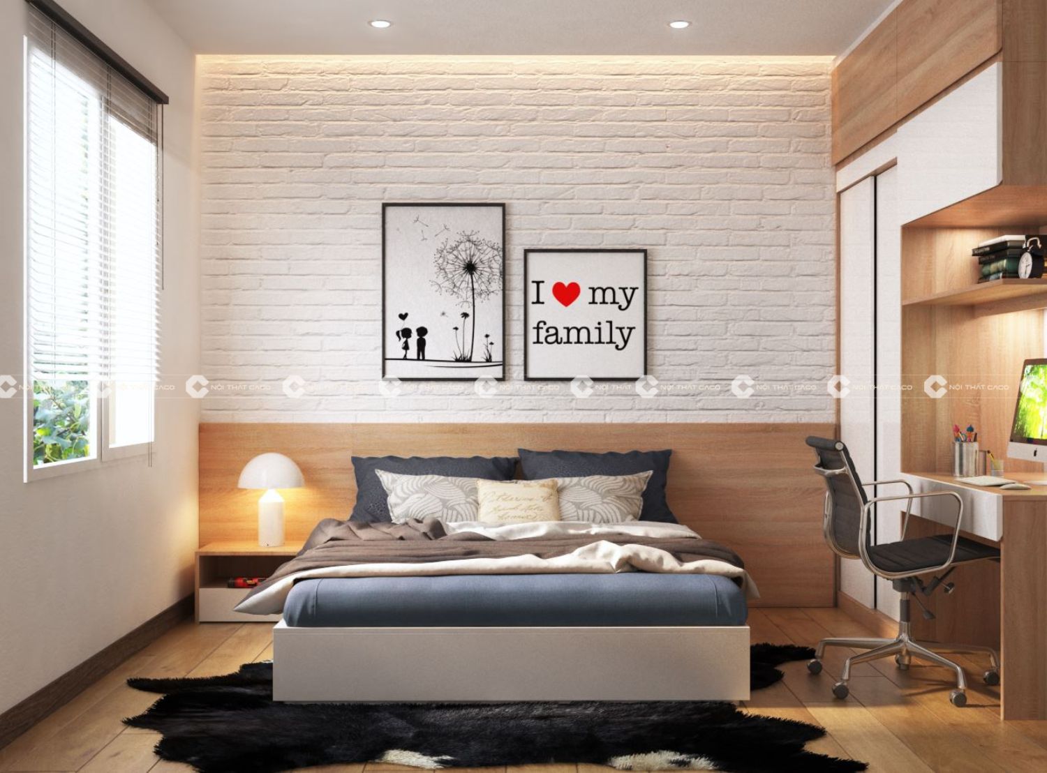 Thiết kế thi công nội thất phòng ngủ hiện đại - chị Ngọc quận 5 3