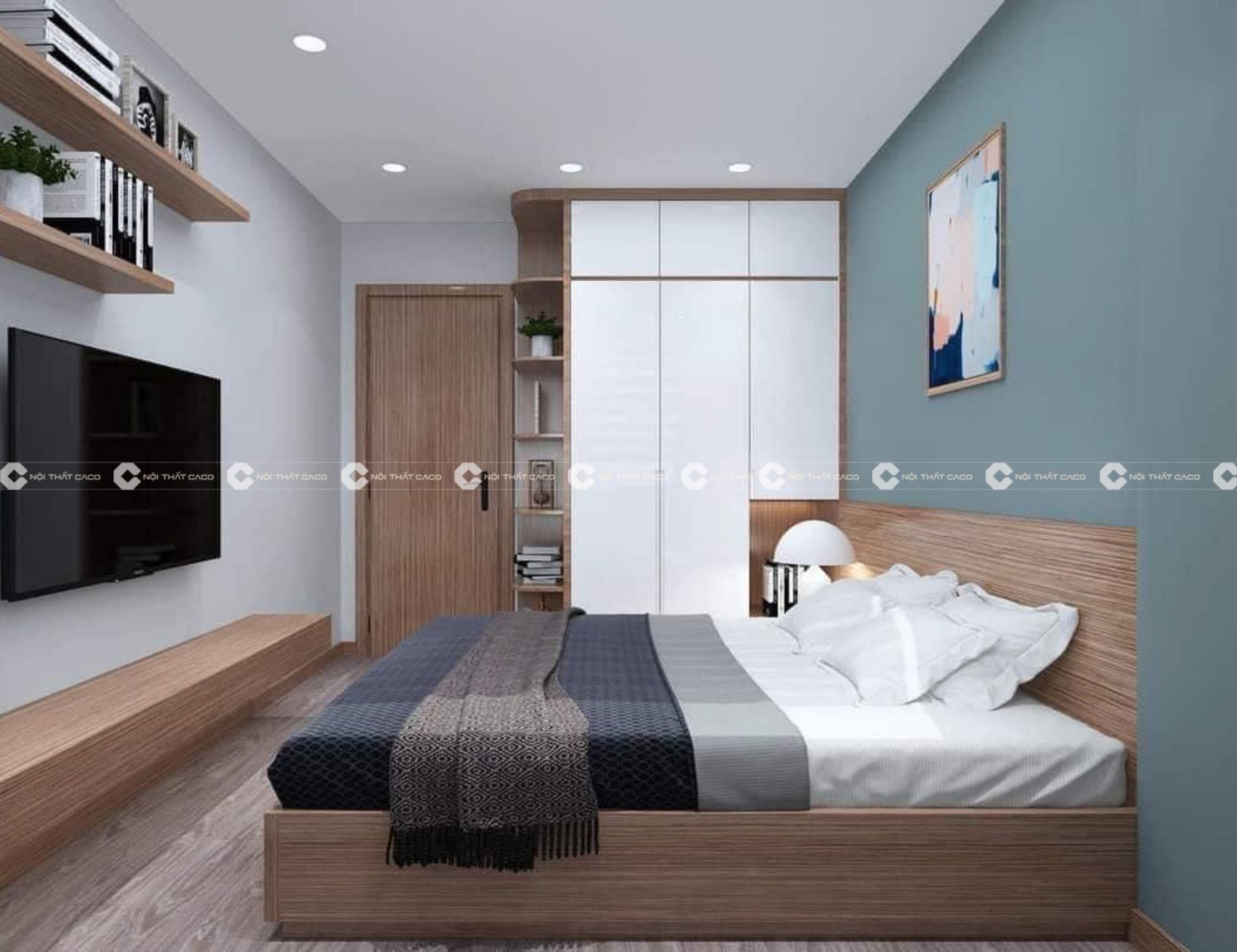 Thiết kế thi công nội thất phòng ngủ đẹp theo phong cách hiện đại tại Quận 7 6