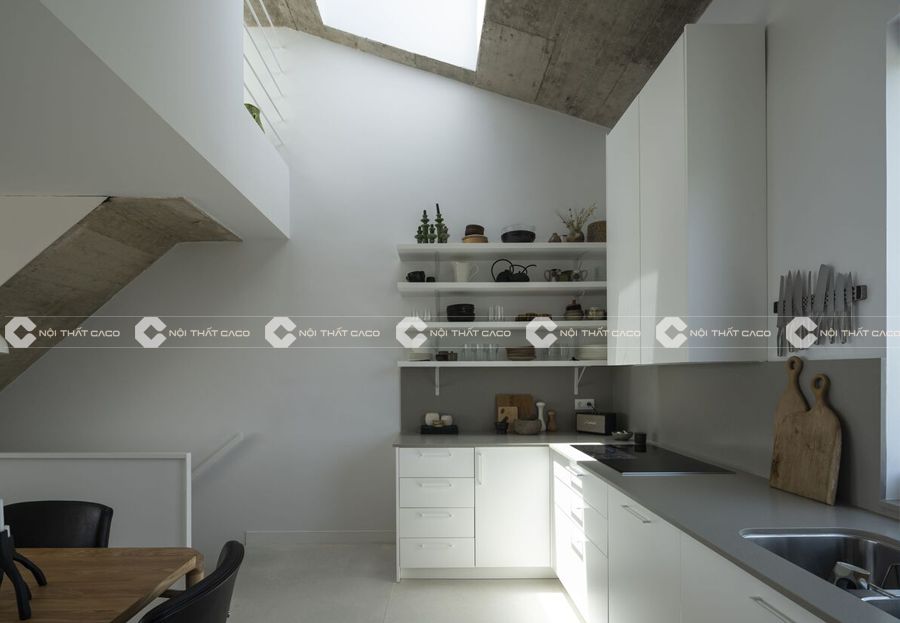 Phòng bếp nhỏ nhắn mang phong cách hiện đại