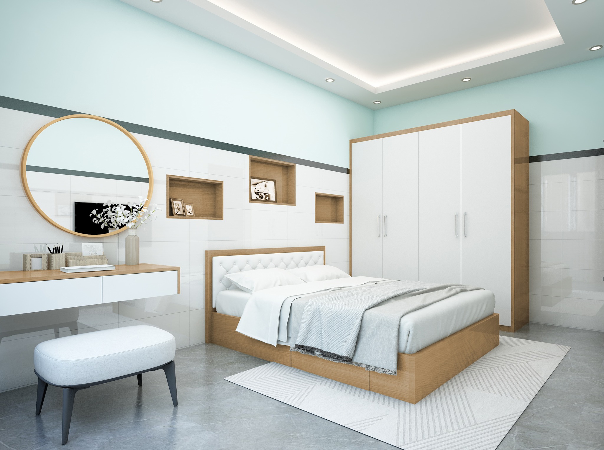Combo Phòng Ngủ Gỗ Công Nghiệp MDF Cao Cấp - CBPN061 2