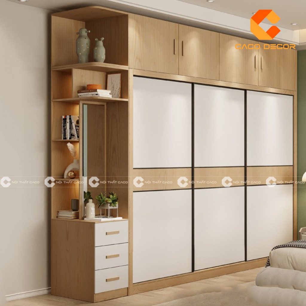 Mẫu 03 về sản phẩm tủ quần áo có kệ tại Nội Thất CaCo