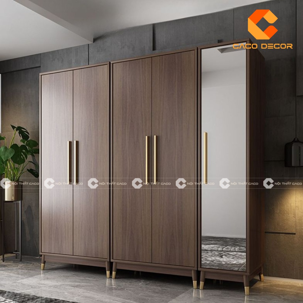 Mẫu 04 tủ quần áo gỗ có gương tại cửa hàng CaCo
