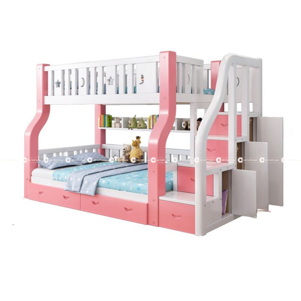 Giường Tầng Gỗ Tự Nhiên Tích Hợp Tủ Áo Tiện Lợi - GTTN09 7