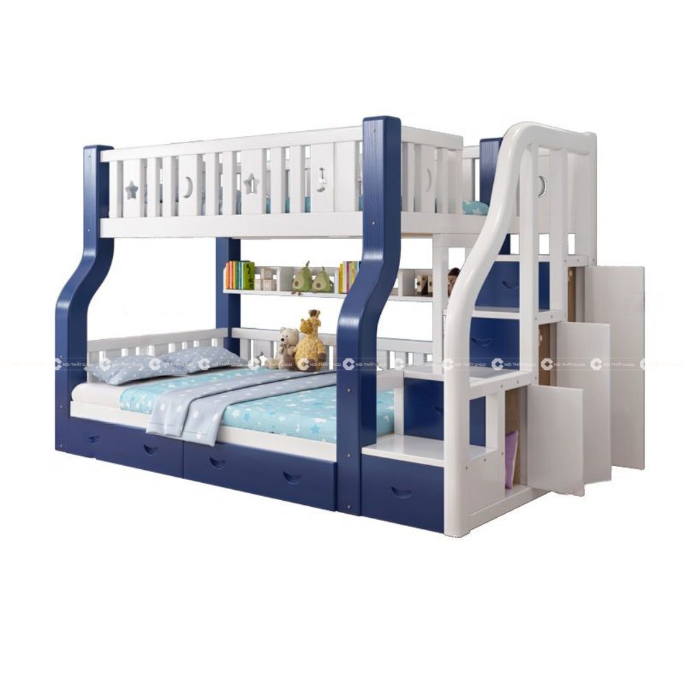 Giường Tầng Gỗ Tự Nhiên Tích Hợp Tủ Áo Tiện Lợi - GTTN09 6