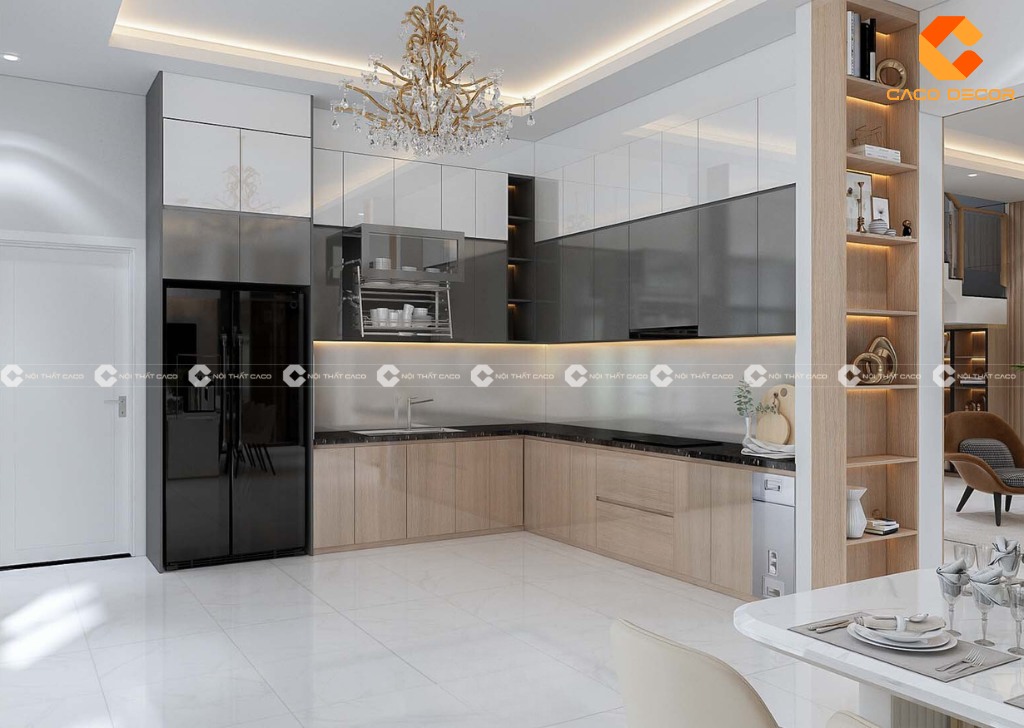 Mẫu nội thất bếp phong cách trẻ trung