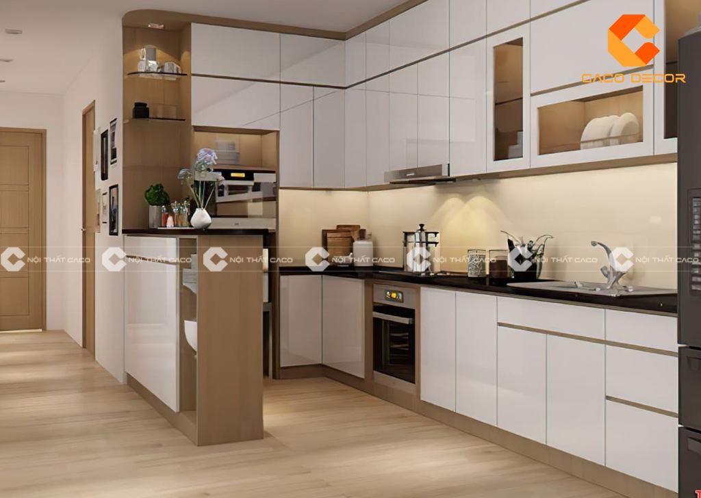 Mẫu tủ bếp An Cường sản xuất bởi CaCo mã sản phẩm 10 