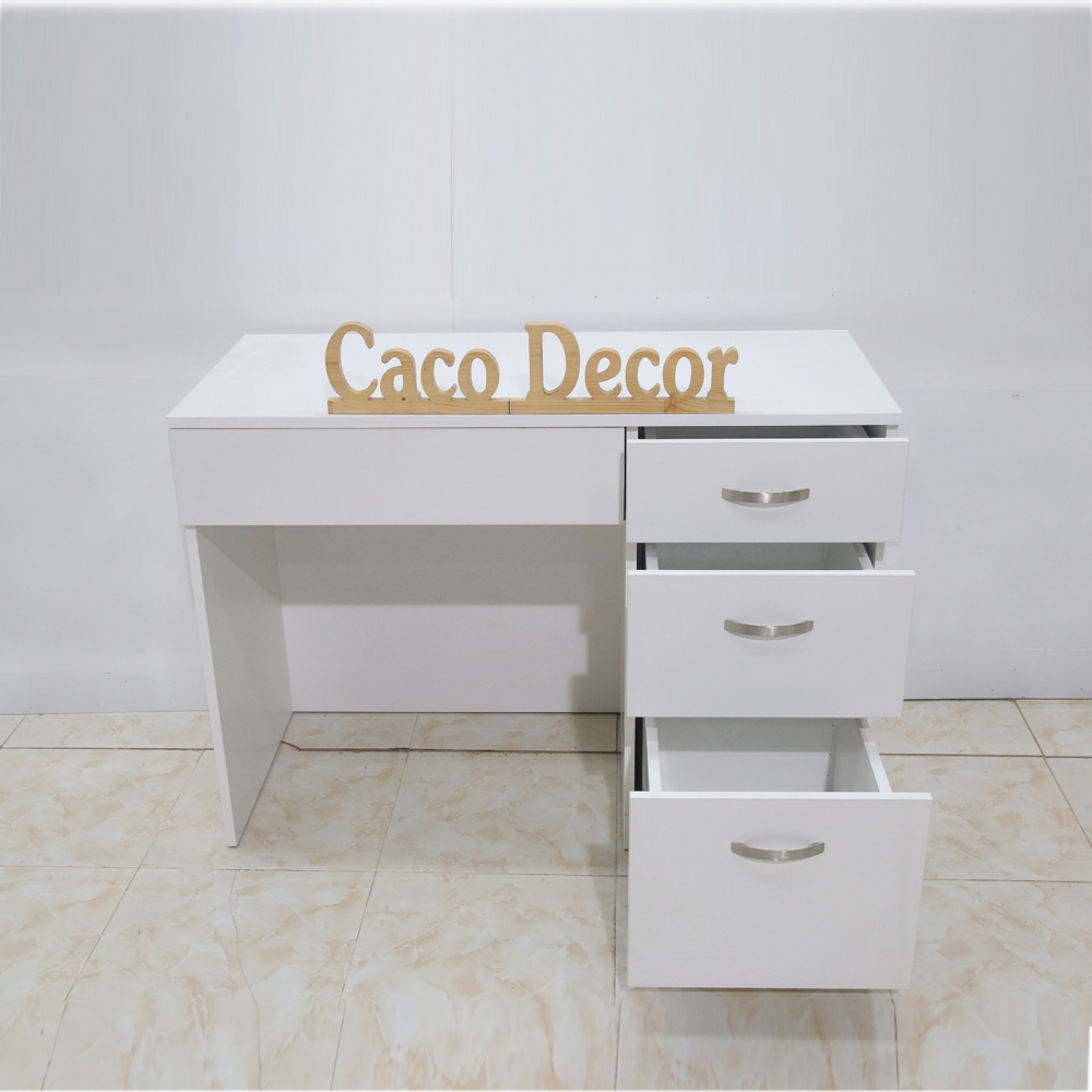 Bàn Học MDF Phủ Melamine Màu Trắng Cao Cấp 1