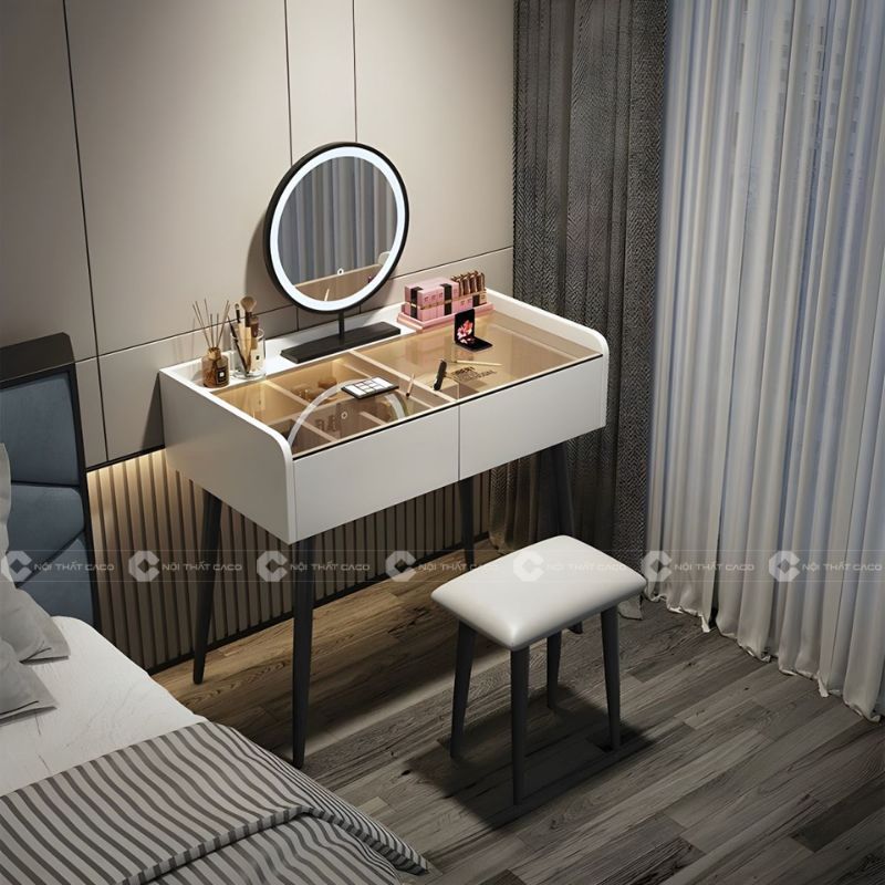 Bàn Trang Điểm Gỗ Công Nghiệp MDF Thanh Lịch, Hiện Đại - BTD015 5