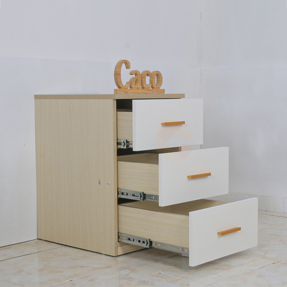 TỦ DI ĐỘNG GỖ MDF MELAMINE MÀU VÀNG SỌC  CAO CẤP 3