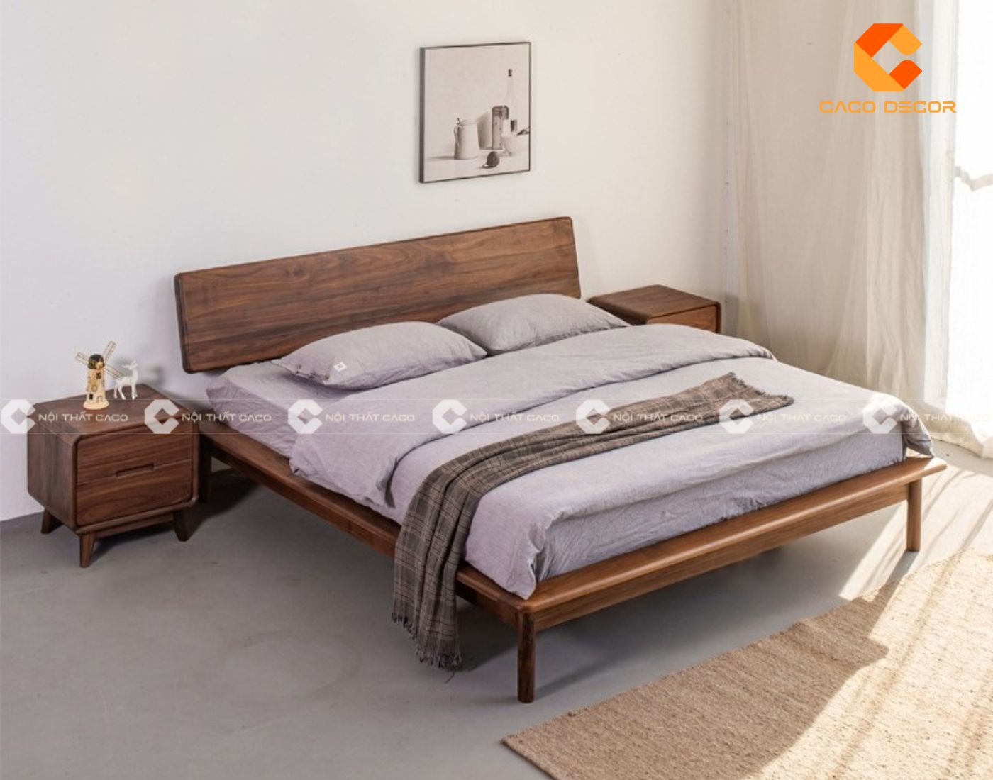 Trọn bộ giường tủ phòng ngủ gỗ tự nhiên chất lượng cao giá tốt  11