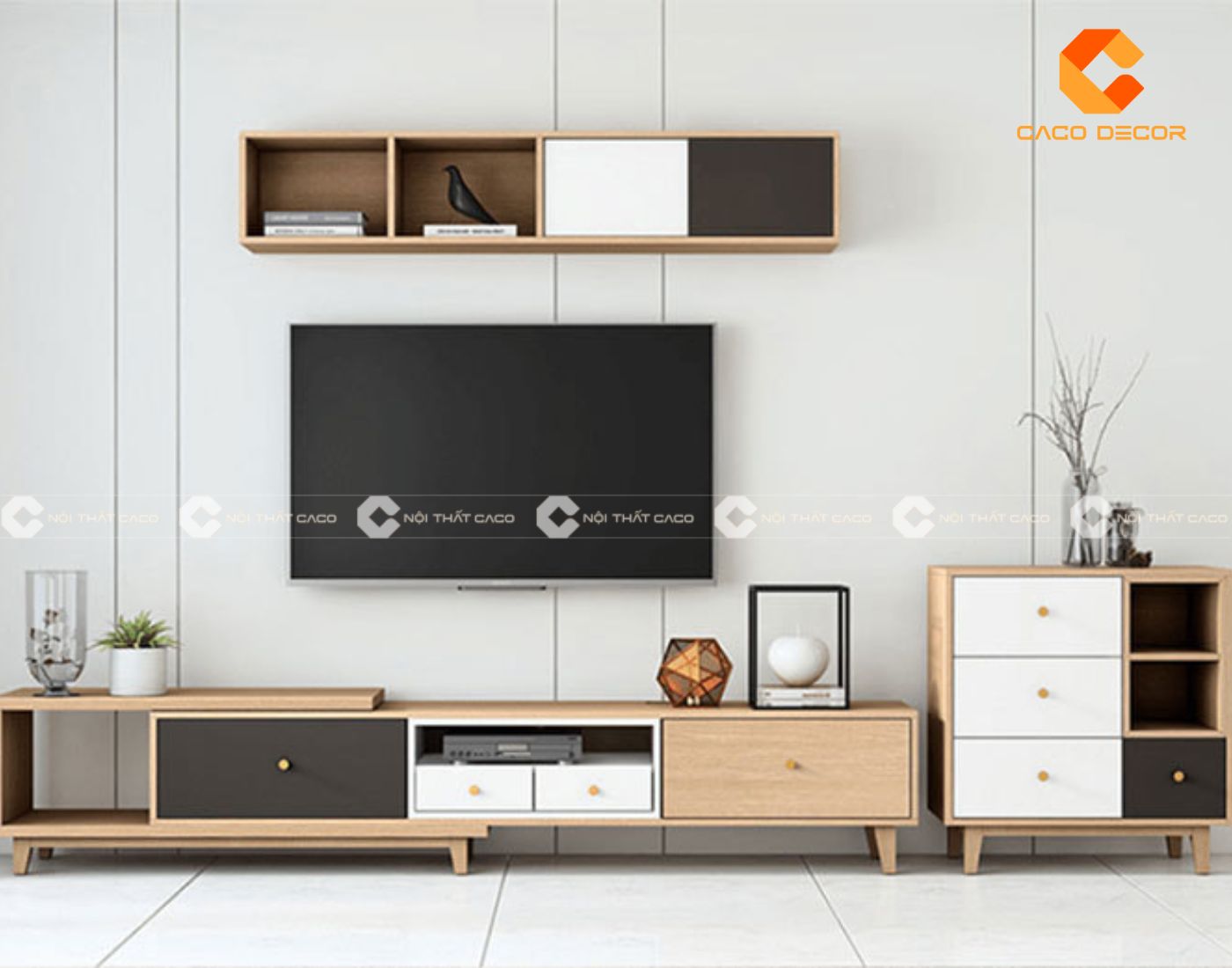 Dòng sản phẩm kệ tivi được thiết kế theo ý muốn của gia chủ 