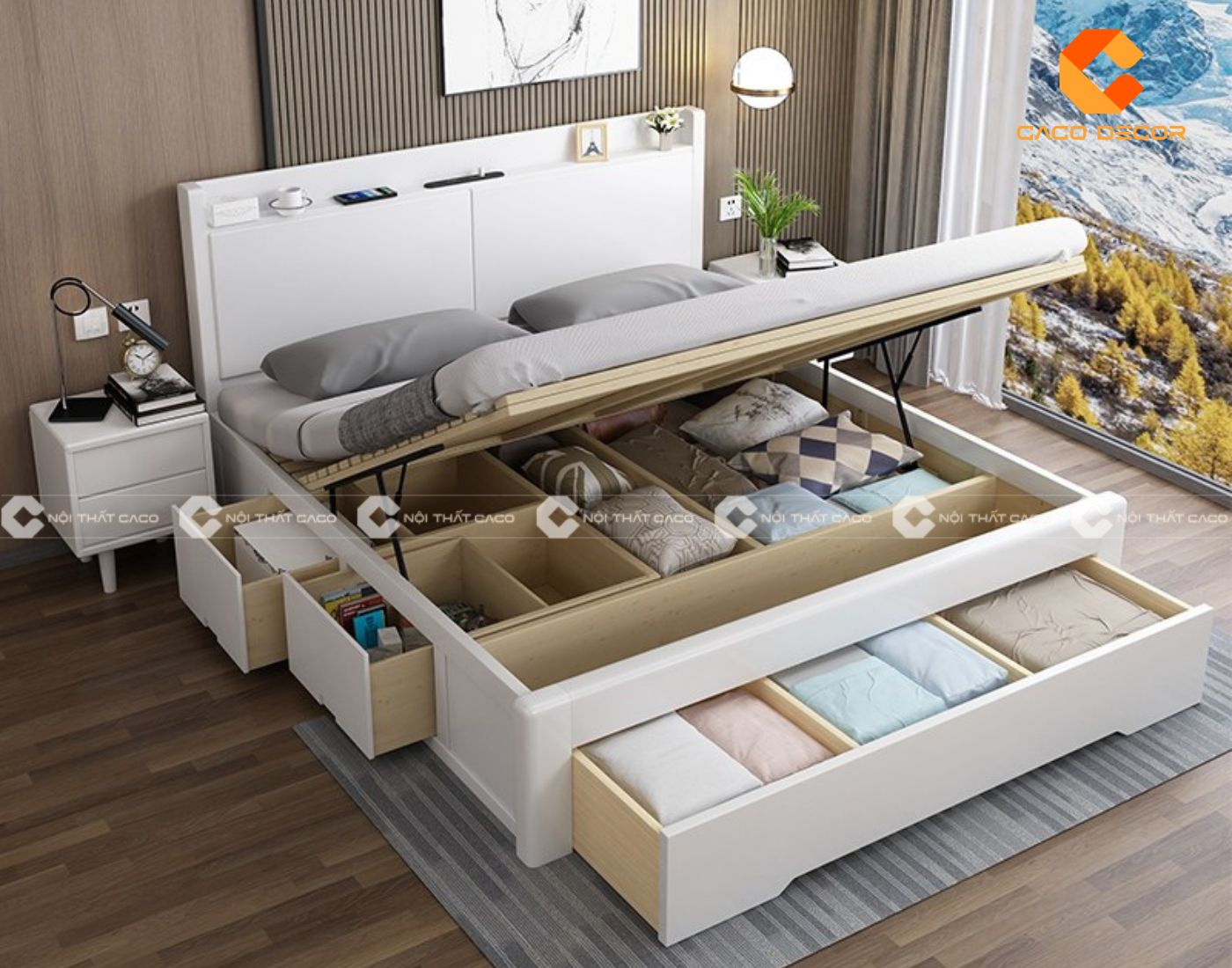 Giường gỗ thông minh đa năng giúp tiết kiệm tối đa không gian 5