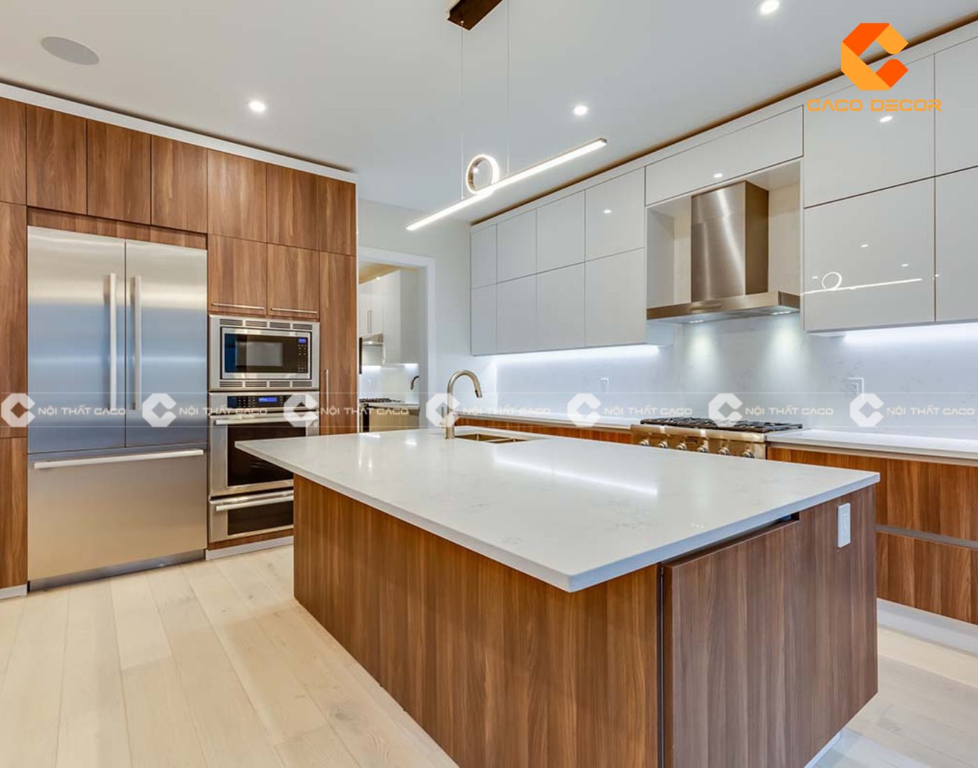 Kiểu tủ bếp phong cách tân cổ điển 