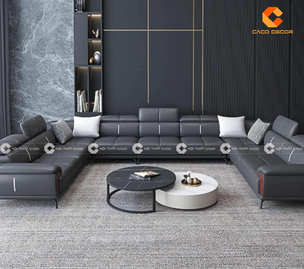 Bộ bàn ghế sofa lớn dành cho đại gia đình đông thành viên