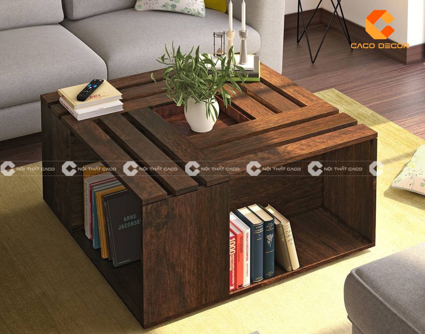 Mẫu bàn trà gỗ đẹp, thiết kế tinh tế làm nổi bật phòng khách 6