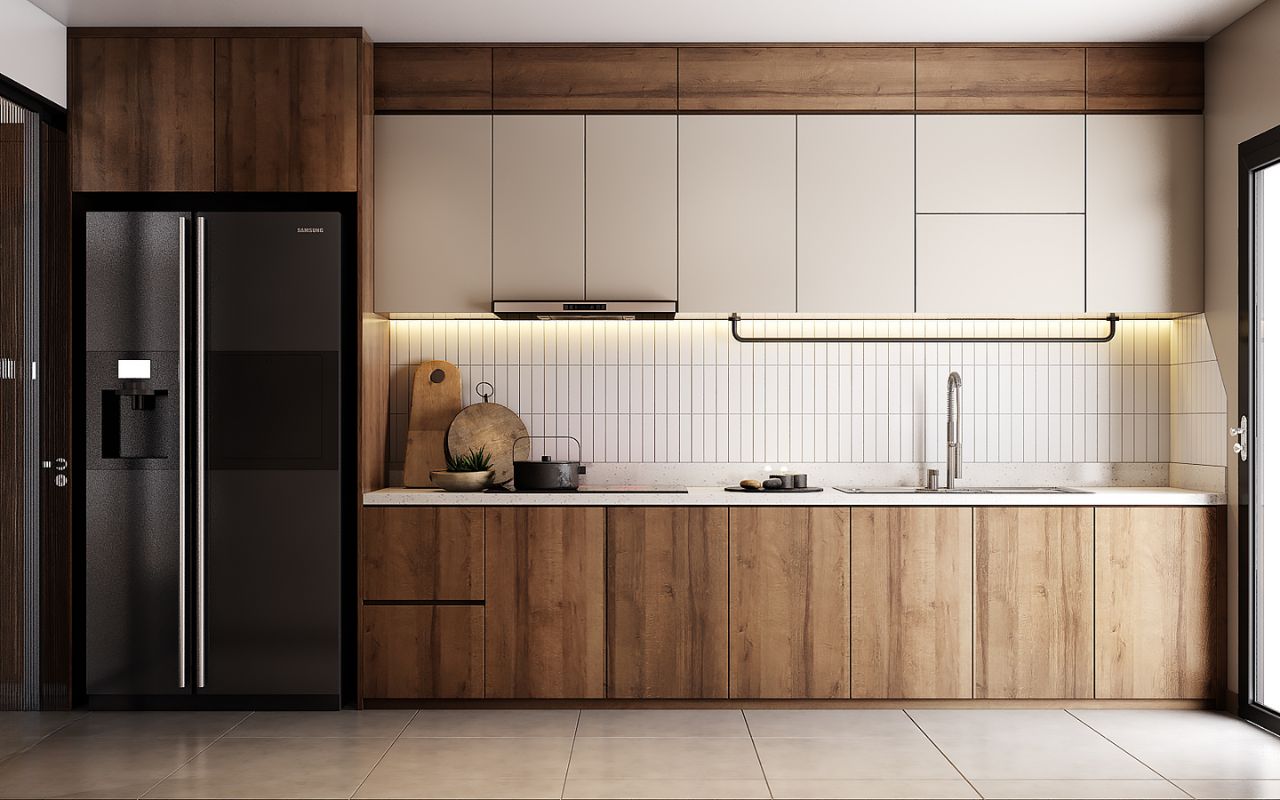 Thiết kế tủ bếp đứng cho không gian thêm sang trọng, tiện nghi và thời thượng