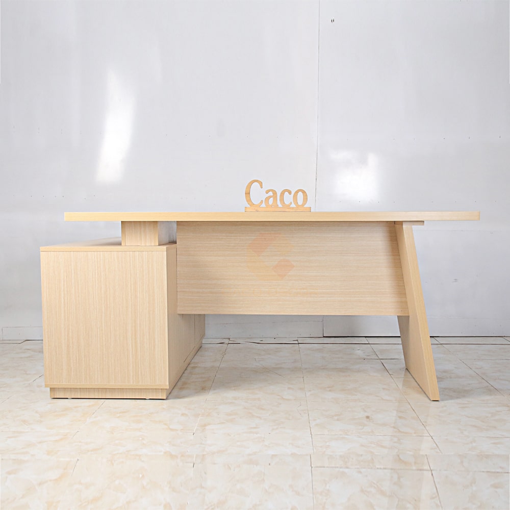 Bàn Giám Đốc Gỗ Công Nghiệp MDF Phủ Melamine Màu Vàng Cao Cấp 