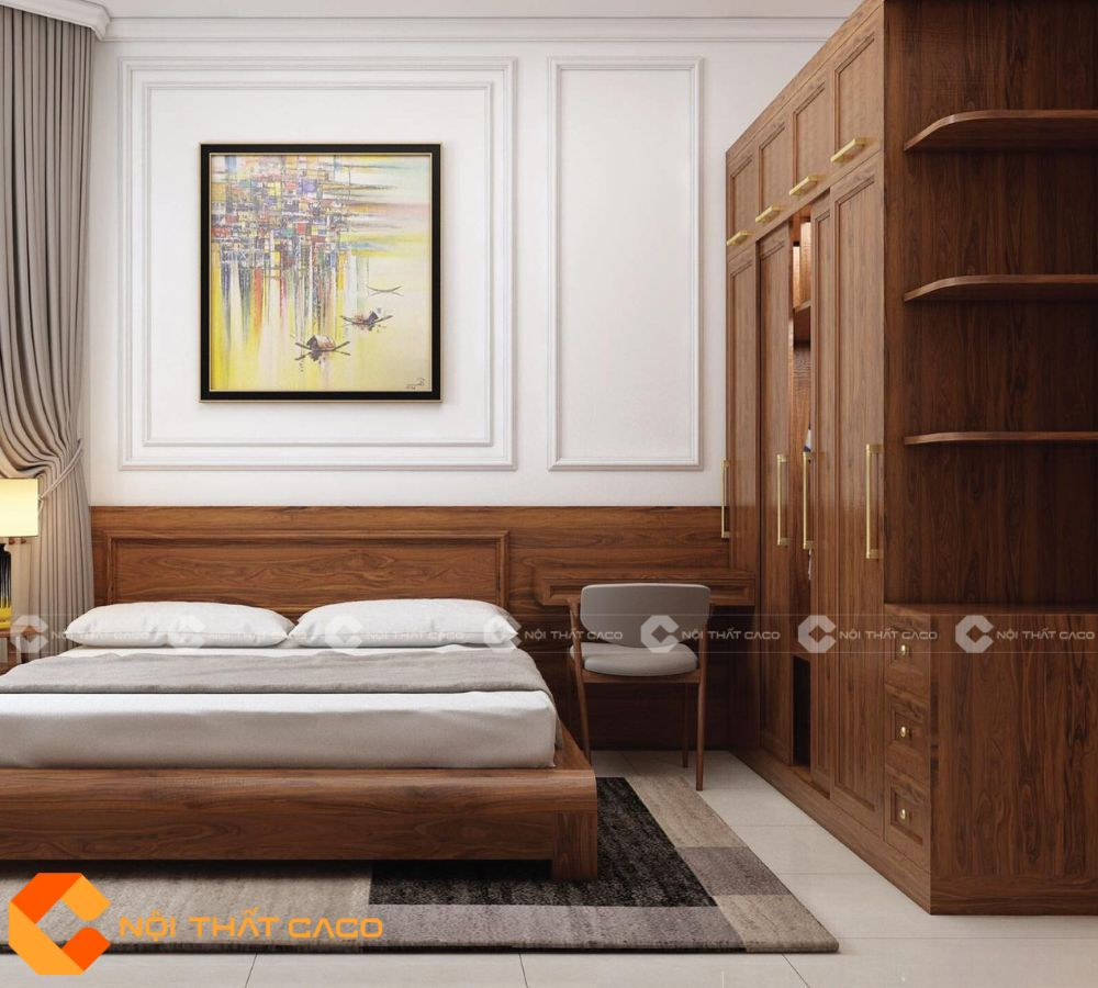 Combo Phòng Ngủ Gỗ Sồi Tự Nhiên Cao Cấp - CBPN059