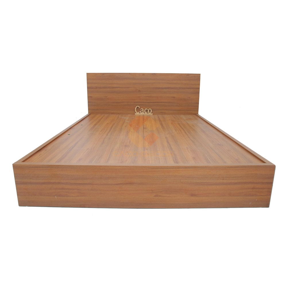 Giường Ngủ Gỗ MDF Melamine Màu Xoan Đào Có Học Kéo 