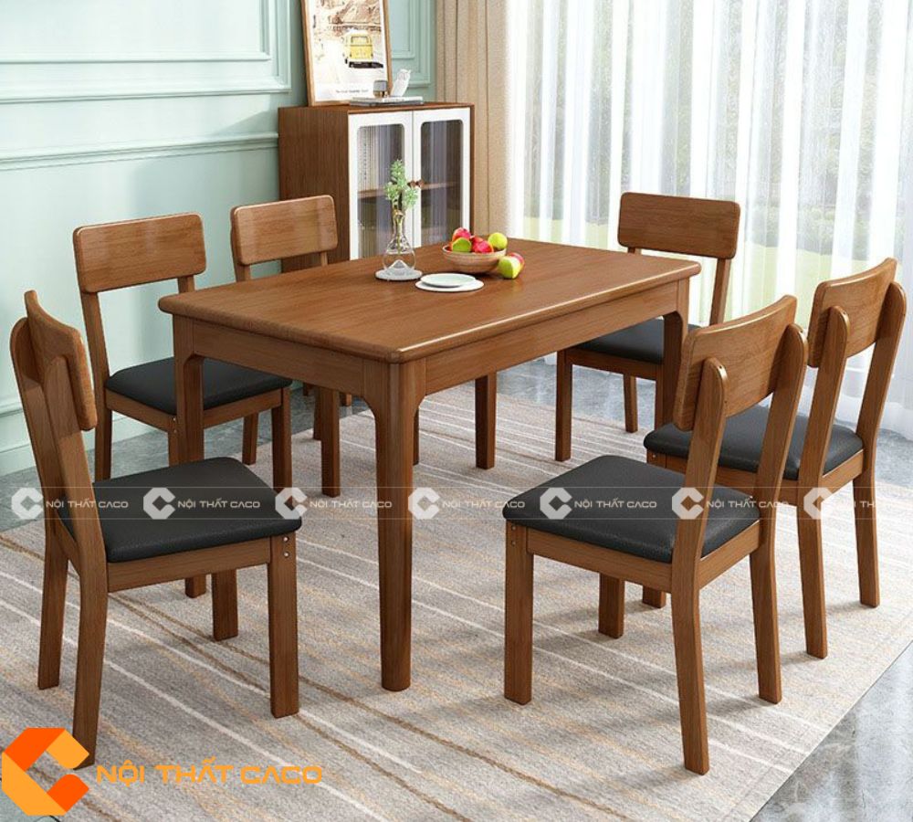 Bộ Bàn Ăn Gỗ Sồi Tự Nhiên Nâng Tầm Không Gian Bếp - BA027 