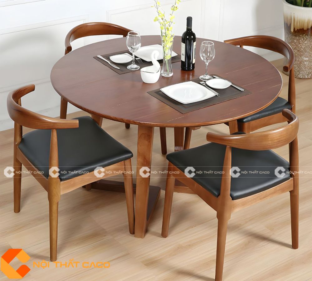 Bộ Bàn Ăn Gỗ Sồi Tự Nhiên Thiết Độc Đáo Cá Tính -  BA036 