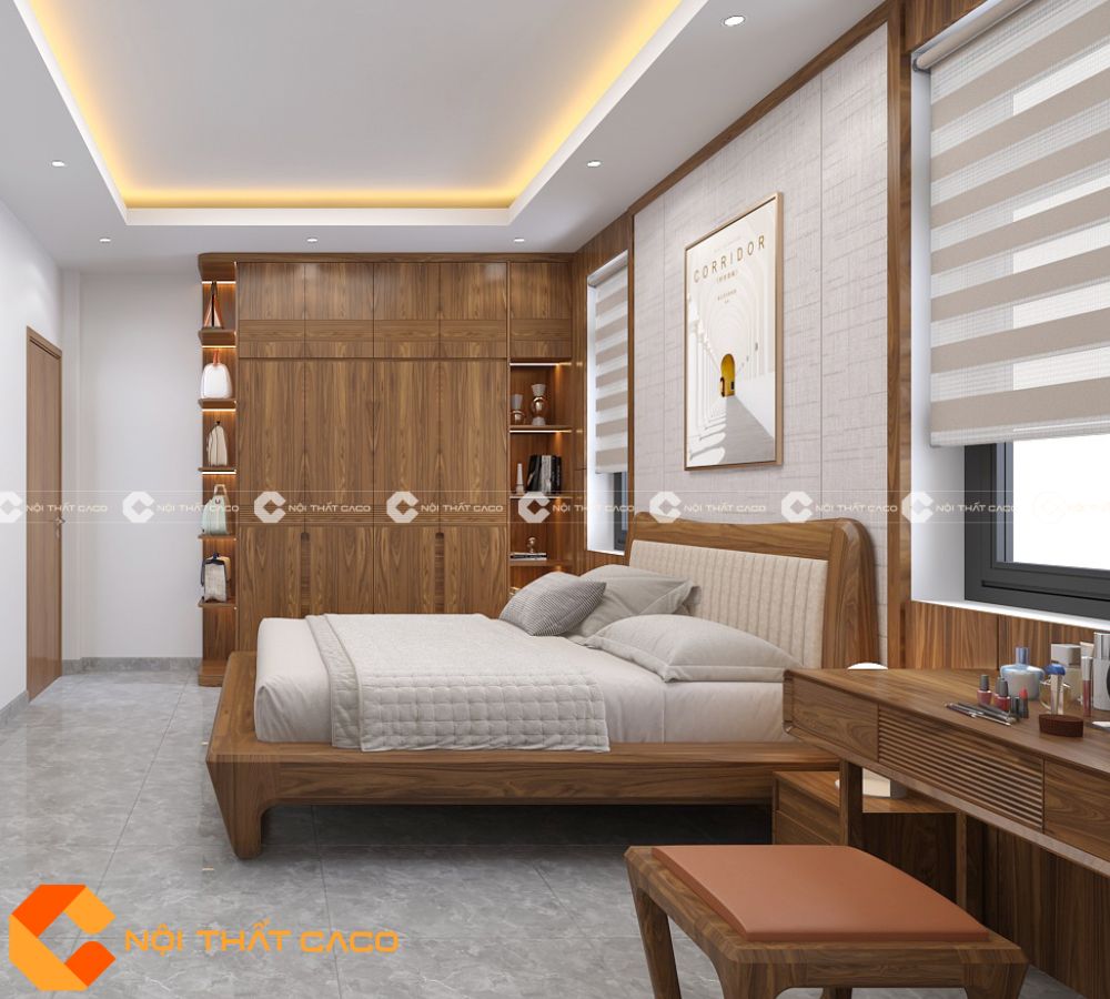 Bộ Combo Phòng Ngủ Gỗ Sồi Tự Nhiên Kiểu Tối Giản  - PNTN063 