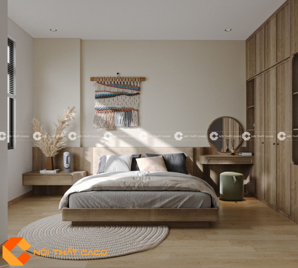 Bộ Combo Phòng Ngủ Gỗ Sồi Tự Nhiên Màu Ấm Cúng  - PNTN059 