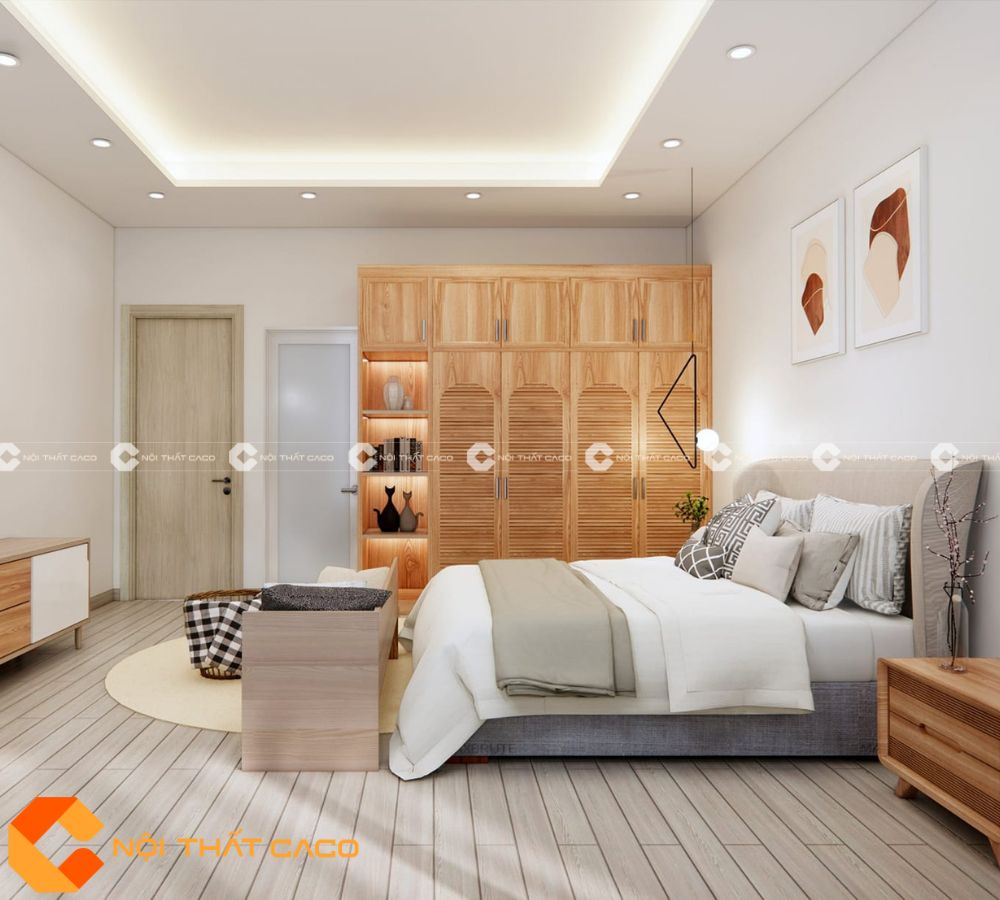 Bộ Combo Phòng Ngủ Gỗ Sồi Tự Nhiên Sang Trọng - PNTN067 