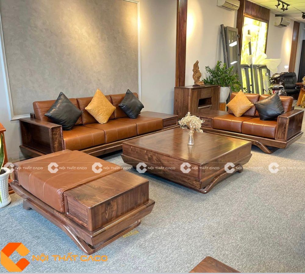 Bộ Sofa Gỗ Sồi Thiết Kế Độc Đáo, Chất Lượng Cao Cấp - SFG041 