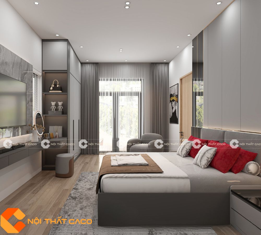 Combo Phòng Ngủ Tone Xám Kiểu Dáng Hiện Đại Bền Bỉ - CBPN132 