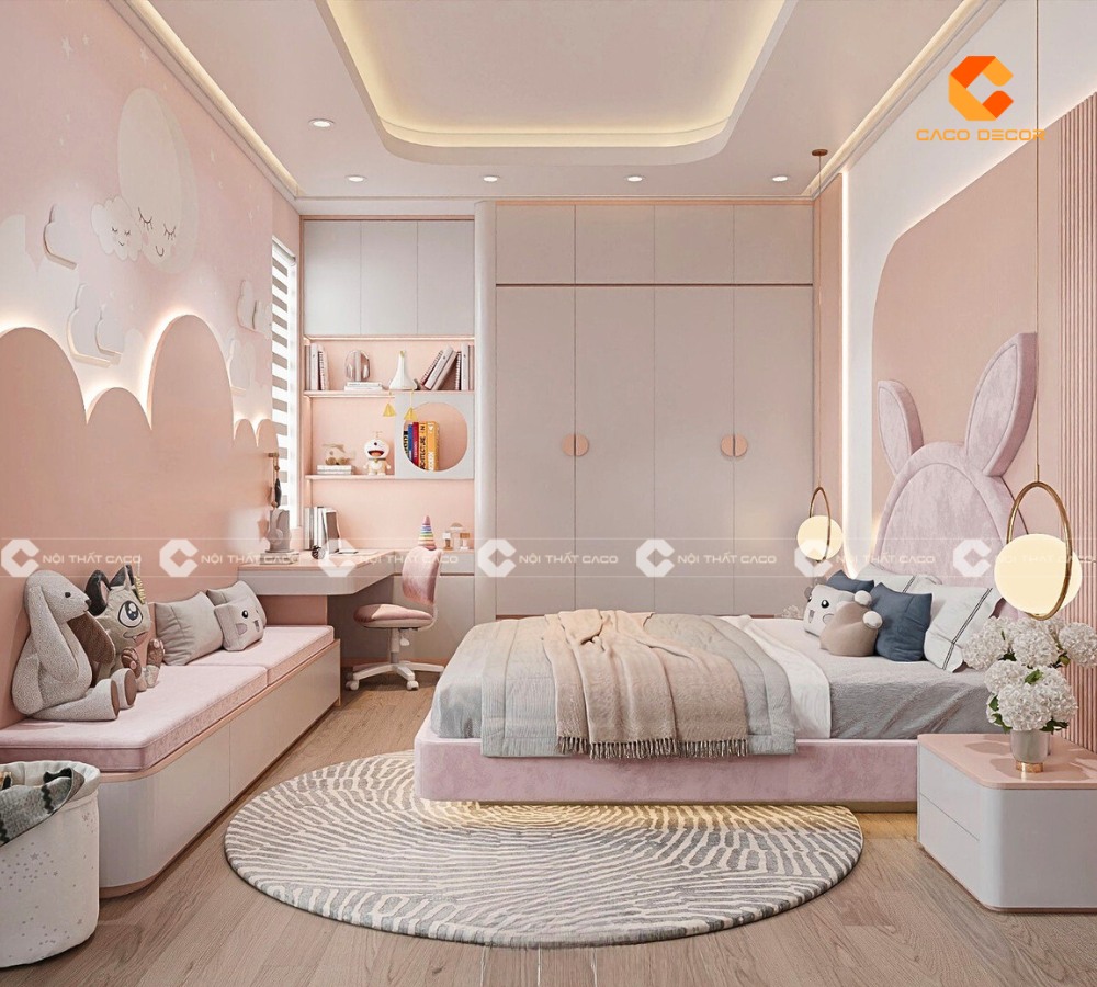 Combo Phòng Ngủ Trẻ Em Cho Bé Gái Hiện Đại Xinh Xắn - PNTE055 