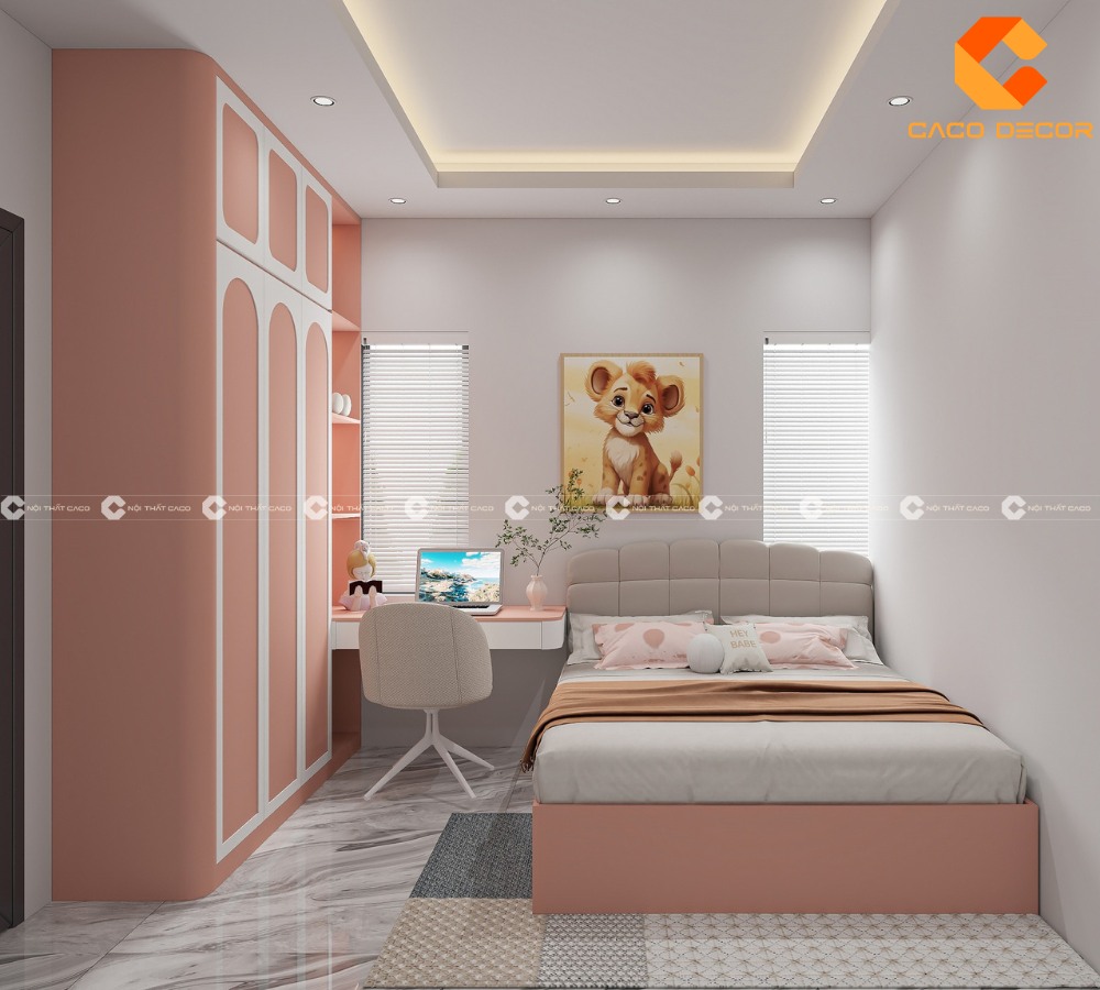 Combo Phòng Ngủ Trẻ Em Phong Cách Hàn Quốc Đẹp Bền - PNTE062 