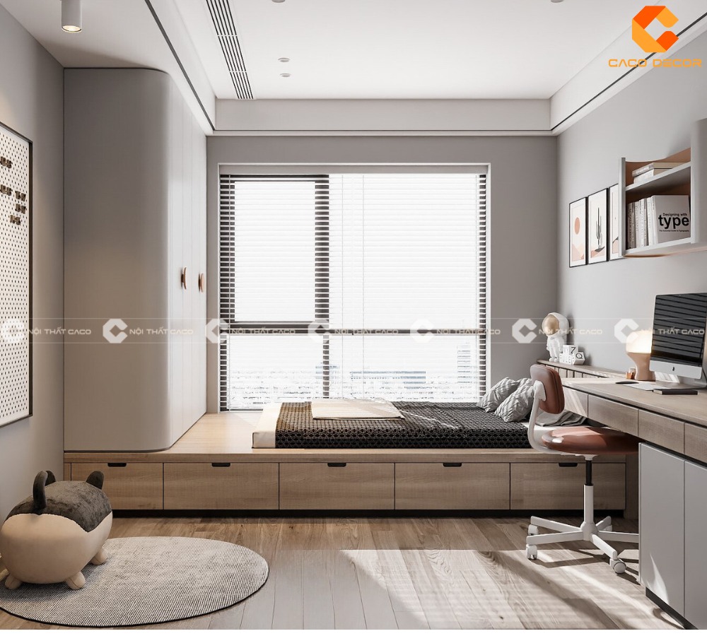 Combo Phòng Ngủ Trẻ Em Phong Cách Tối Giản Thanh Lịch - PNTE070 