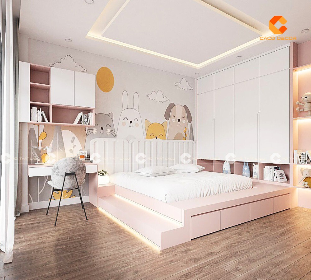 Combo Phòng Ngủ Trẻ Em Thiết Kế Tinh Tế Hiện Đại - PNTE058 