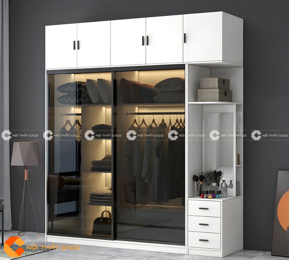 Tủ Áo Cánh Kính Thiết Kế Độc Đáo Thanh Lịch - TAK076 