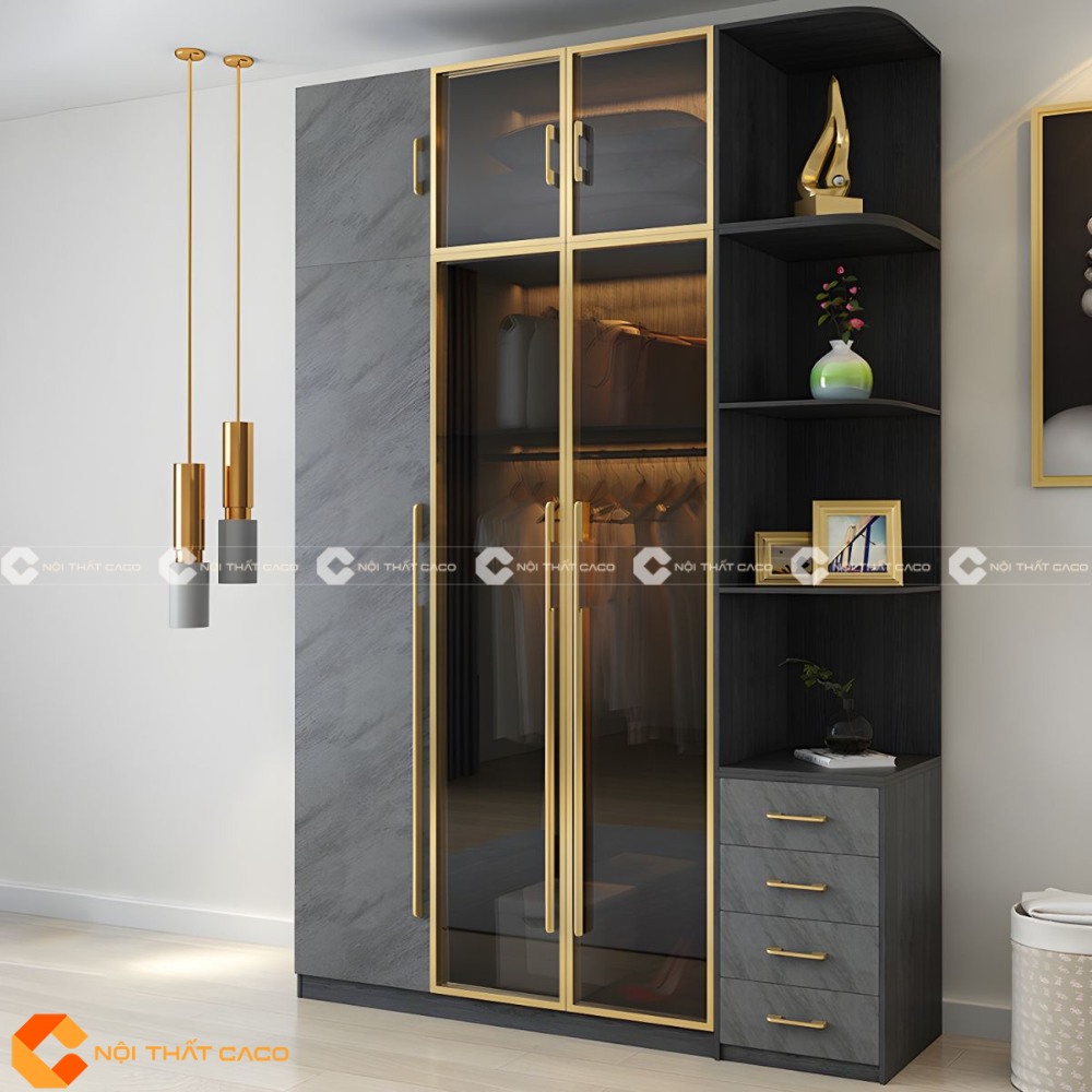 Tủ Áo Cánh Kính Thiết Kế Sang Trọng Tối Ưu Không Gian - TAK077 