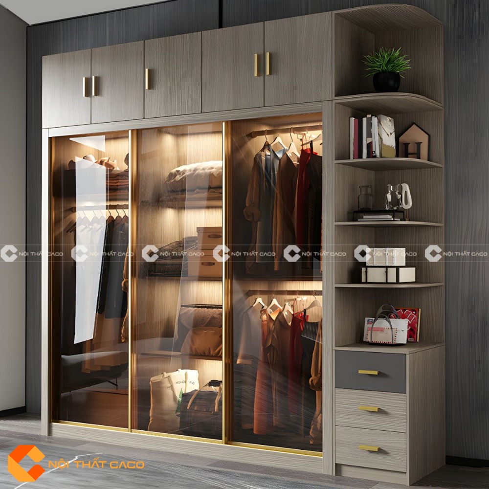 Tủ Áo Cánh Kính Cỡ Lớn Tiện Dụng Sang Trọng Tinh Tế - TAK081 
