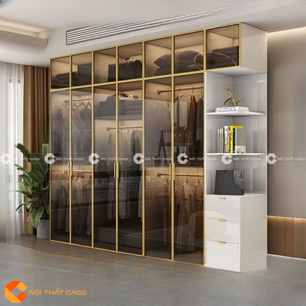 Tủ Áo Cánh Kính Phong Cách Tân Cổ Điển Hiện Đại - TAK088 