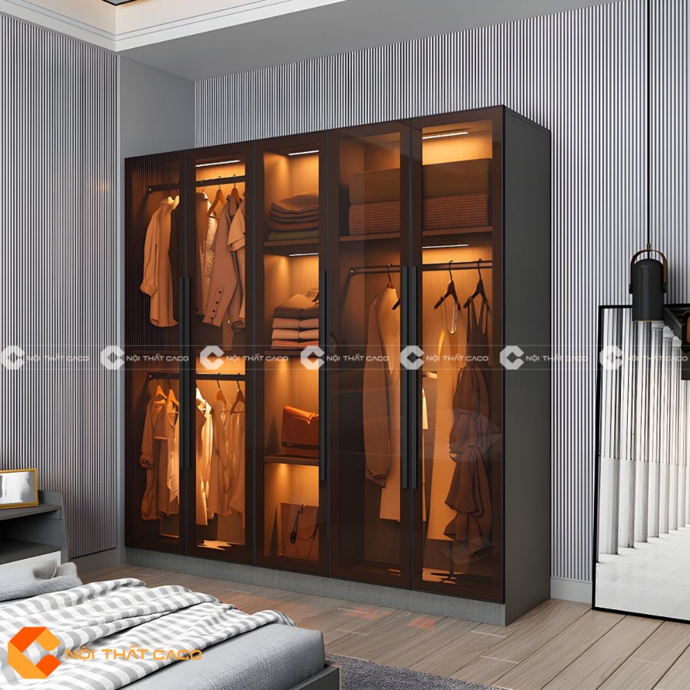 Tủ Áo Cánh Kính Thiết Kế Tối Giản Sang Trọng Tiện Dụng - TAK085 