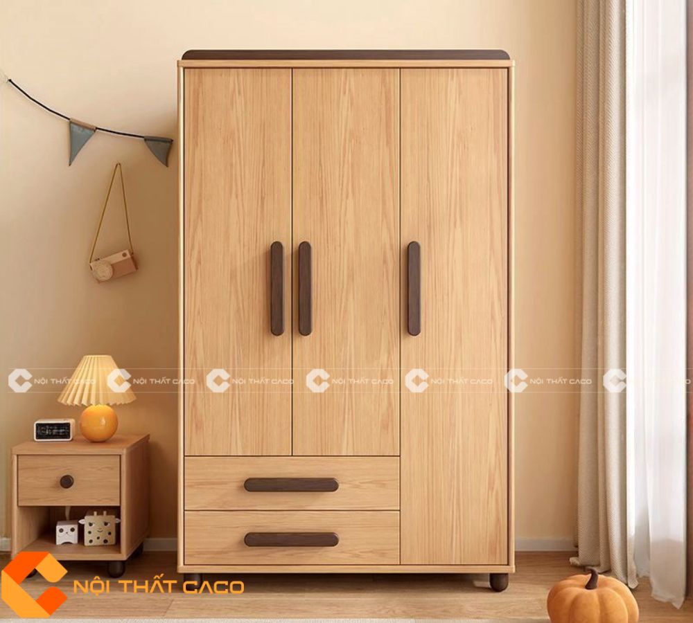 Tủ Áo Trẻ Em Màu Vàng Hiện Đại Thanh Lịch- TATE022 
